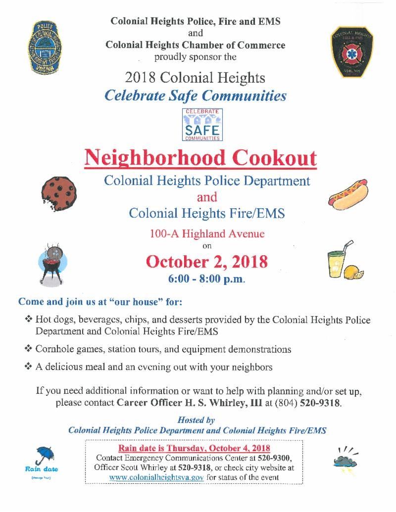 2018 Safe Communities Night Event Flyer