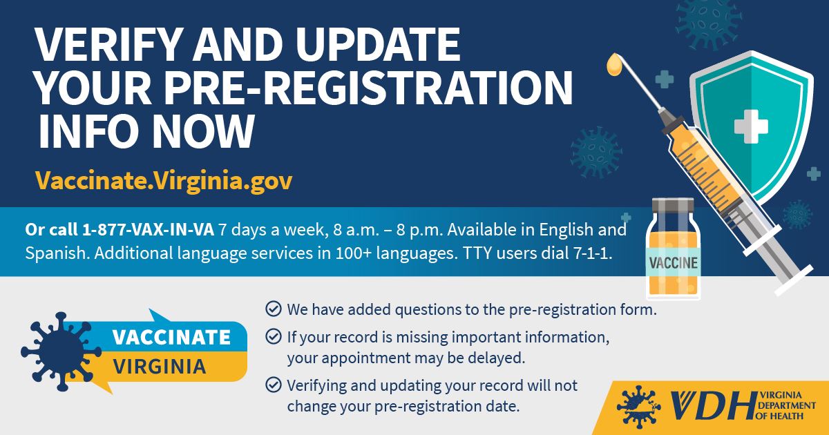 Verify Update Pre-Reg Info