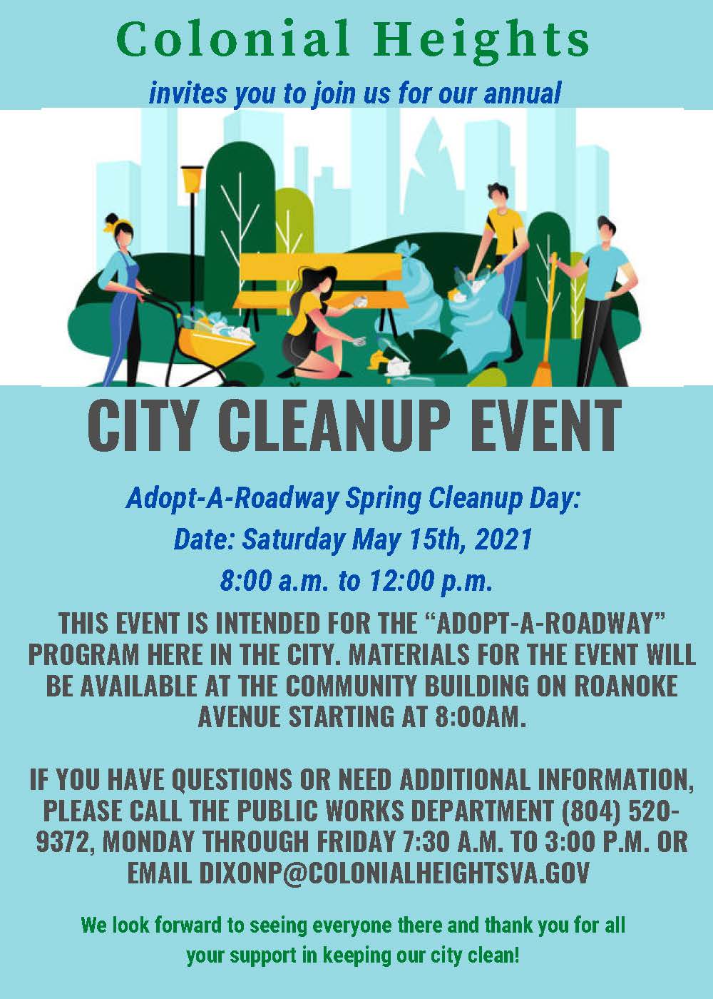 City Cleanup Day Flyer - May 15, 2021