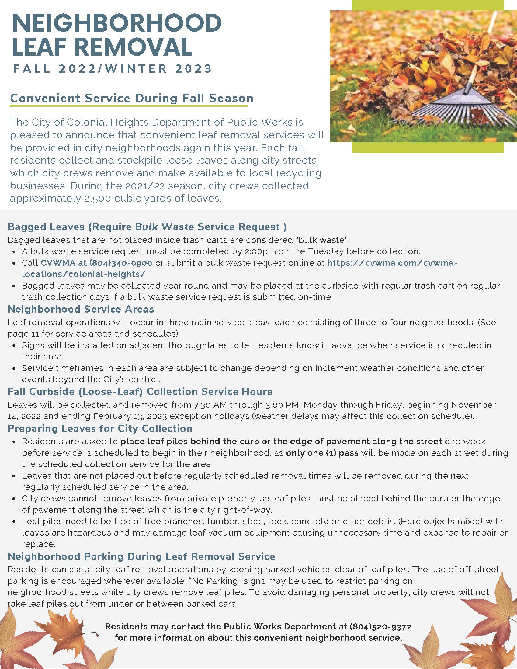 Revised Annual Leaf Removal Program Letter - 2022-2023