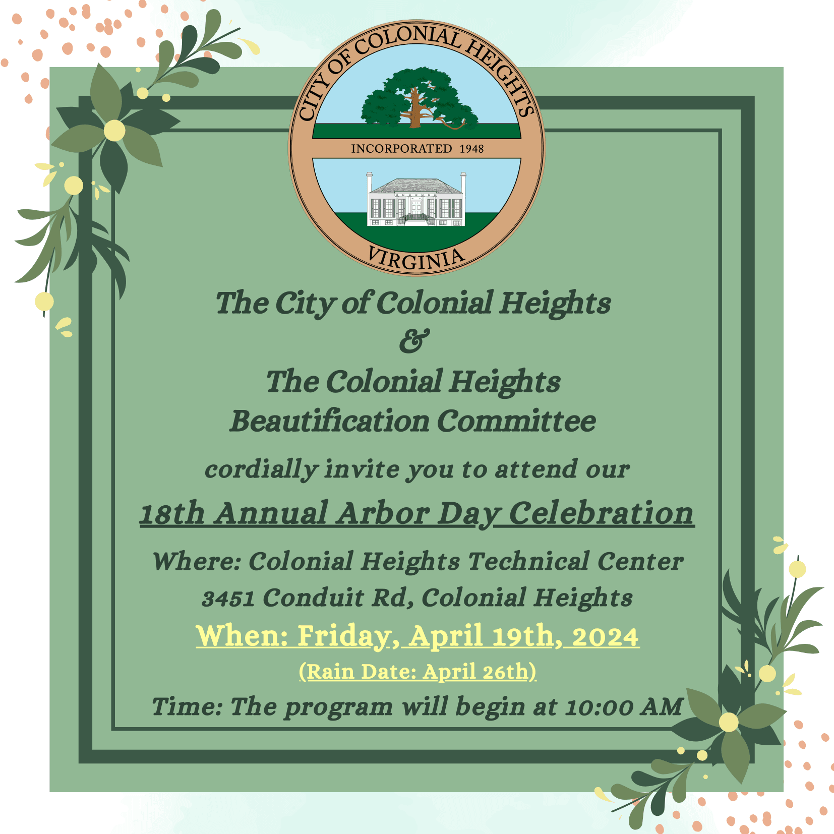 Arbor Day Celebration Invitation