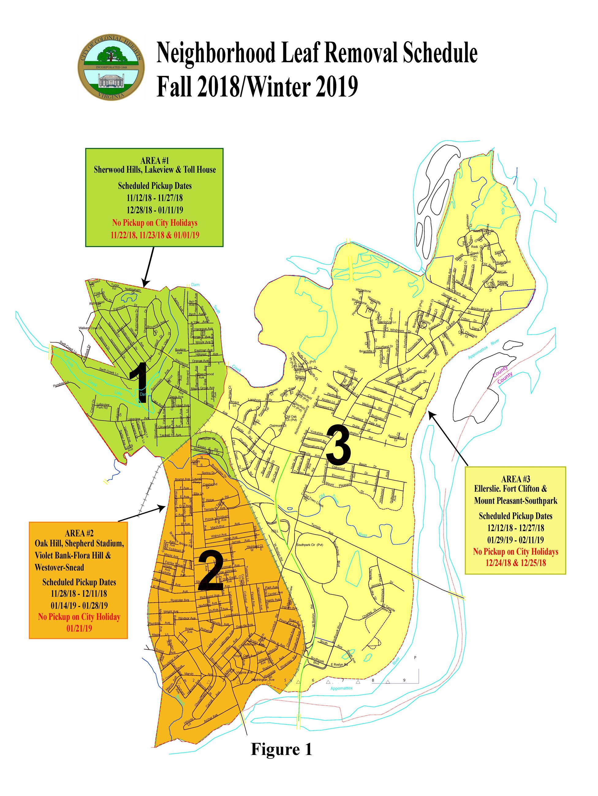 Leaf Pickup Map - Fall Winter 2018-19