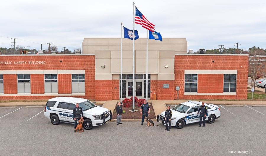 PD Staff with flags